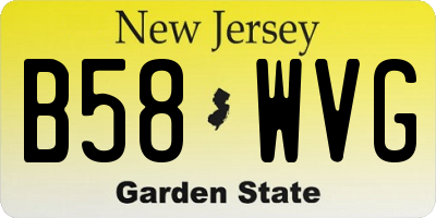 NJ license plate B58WVG
