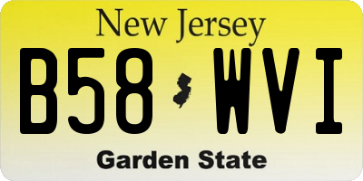 NJ license plate B58WVI