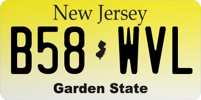 NJ license plate B58WVL