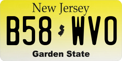 NJ license plate B58WVO
