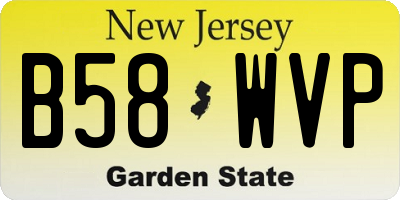 NJ license plate B58WVP
