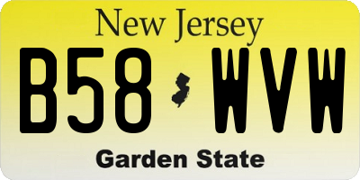 NJ license plate B58WVW