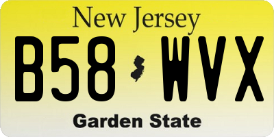 NJ license plate B58WVX