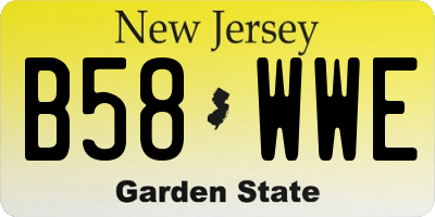 NJ license plate B58WWE
