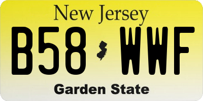 NJ license plate B58WWF