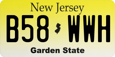 NJ license plate B58WWH