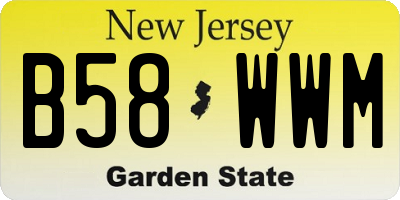 NJ license plate B58WWM