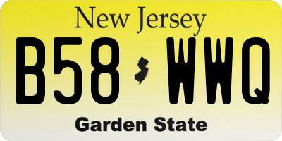 NJ license plate B58WWQ