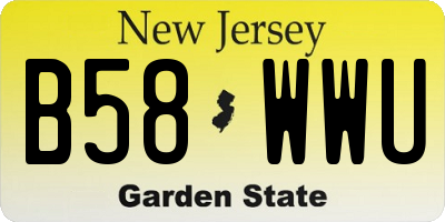 NJ license plate B58WWU