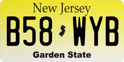 NJ license plate B58WYB