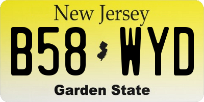 NJ license plate B58WYD
