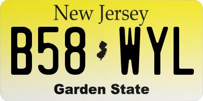 NJ license plate B58WYL