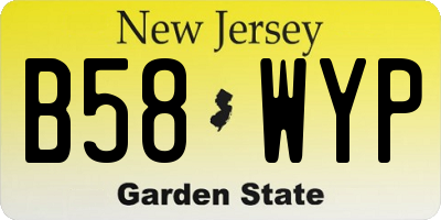 NJ license plate B58WYP