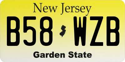 NJ license plate B58WZB