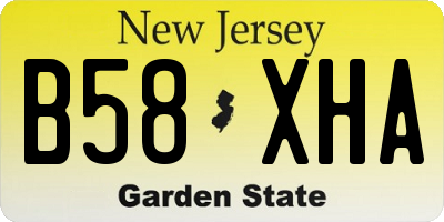 NJ license plate B58XHA