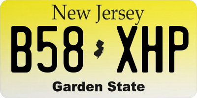 NJ license plate B58XHP