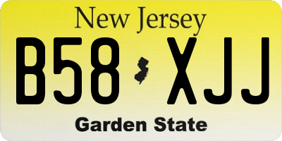 NJ license plate B58XJJ