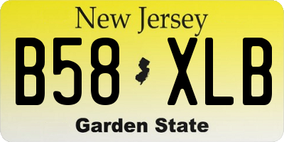NJ license plate B58XLB