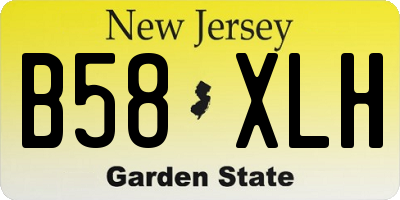 NJ license plate B58XLH