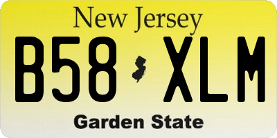 NJ license plate B58XLM
