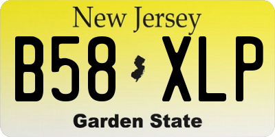 NJ license plate B58XLP