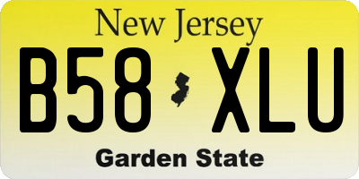 NJ license plate B58XLU