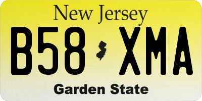 NJ license plate B58XMA