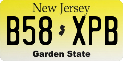 NJ license plate B58XPB