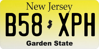 NJ license plate B58XPH