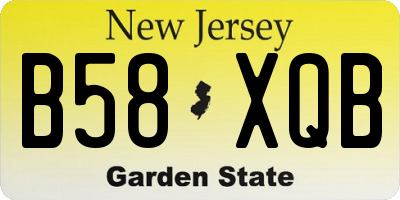 NJ license plate B58XQB