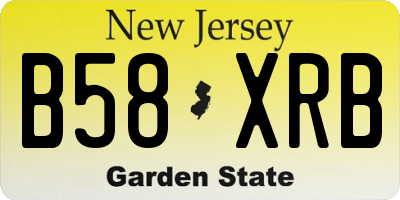 NJ license plate B58XRB