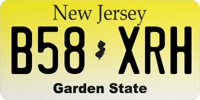 NJ license plate B58XRH