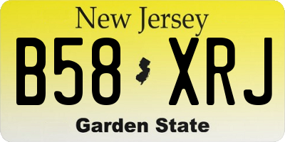 NJ license plate B58XRJ