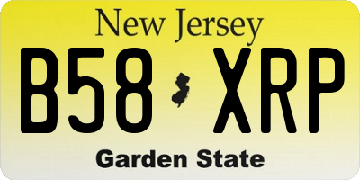 NJ license plate B58XRP
