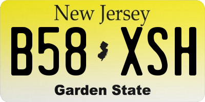 NJ license plate B58XSH