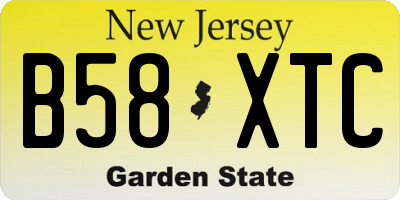 NJ license plate B58XTC