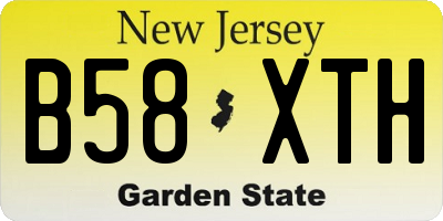 NJ license plate B58XTH