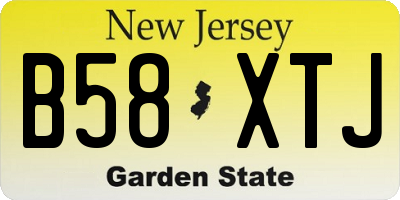 NJ license plate B58XTJ