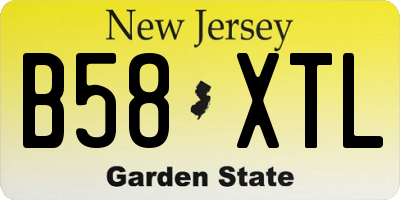 NJ license plate B58XTL
