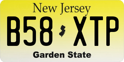 NJ license plate B58XTP