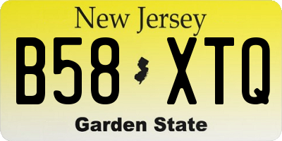 NJ license plate B58XTQ