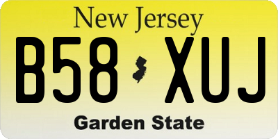 NJ license plate B58XUJ