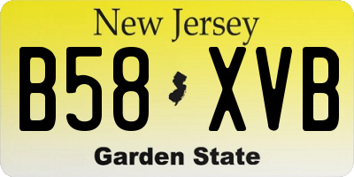 NJ license plate B58XVB