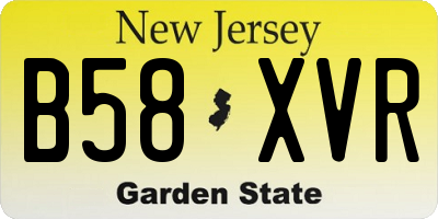NJ license plate B58XVR