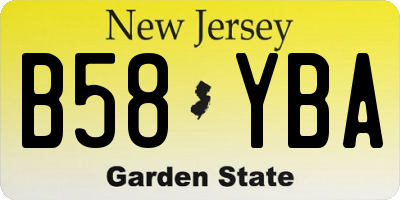 NJ license plate B58YBA