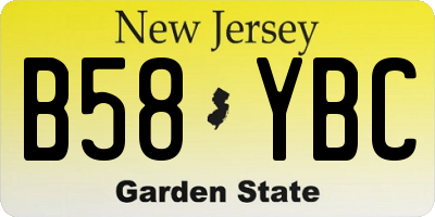 NJ license plate B58YBC