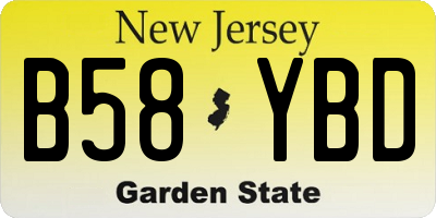 NJ license plate B58YBD