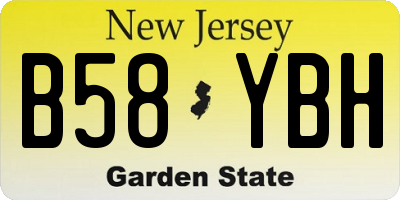NJ license plate B58YBH