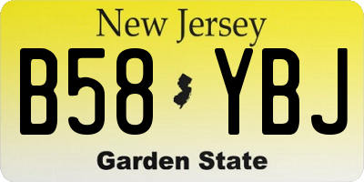 NJ license plate B58YBJ