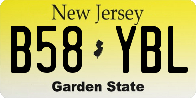 NJ license plate B58YBL